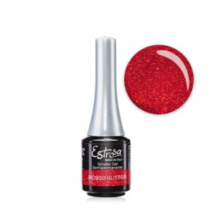 ESTROSA SMALTO SEMIPERMANENTE ROSSO GLITTER  - 7502 - 7 ML. - immagine 1