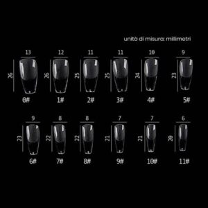 BALLERINA NAIL GEL TIPS ESTROSA - 12 MISURE 240 PZ. - immagine 2